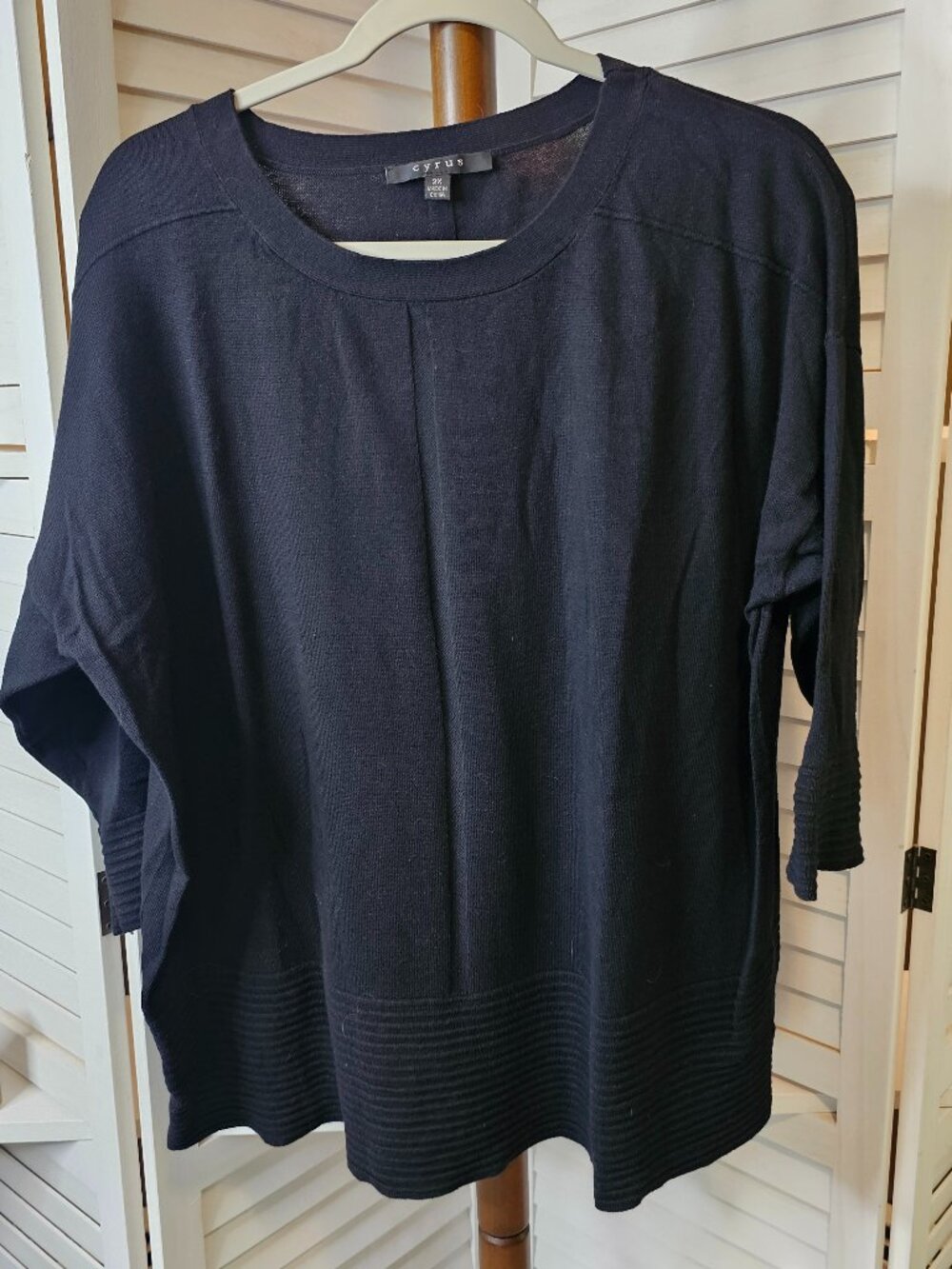 Cyrus, Plus Size (2X) 3/4 Sleeve Lightweight Sweater